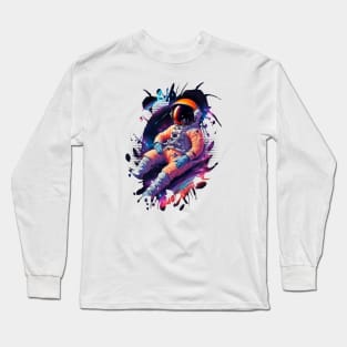 Astronaut Relaxing Long Sleeve T-Shirt